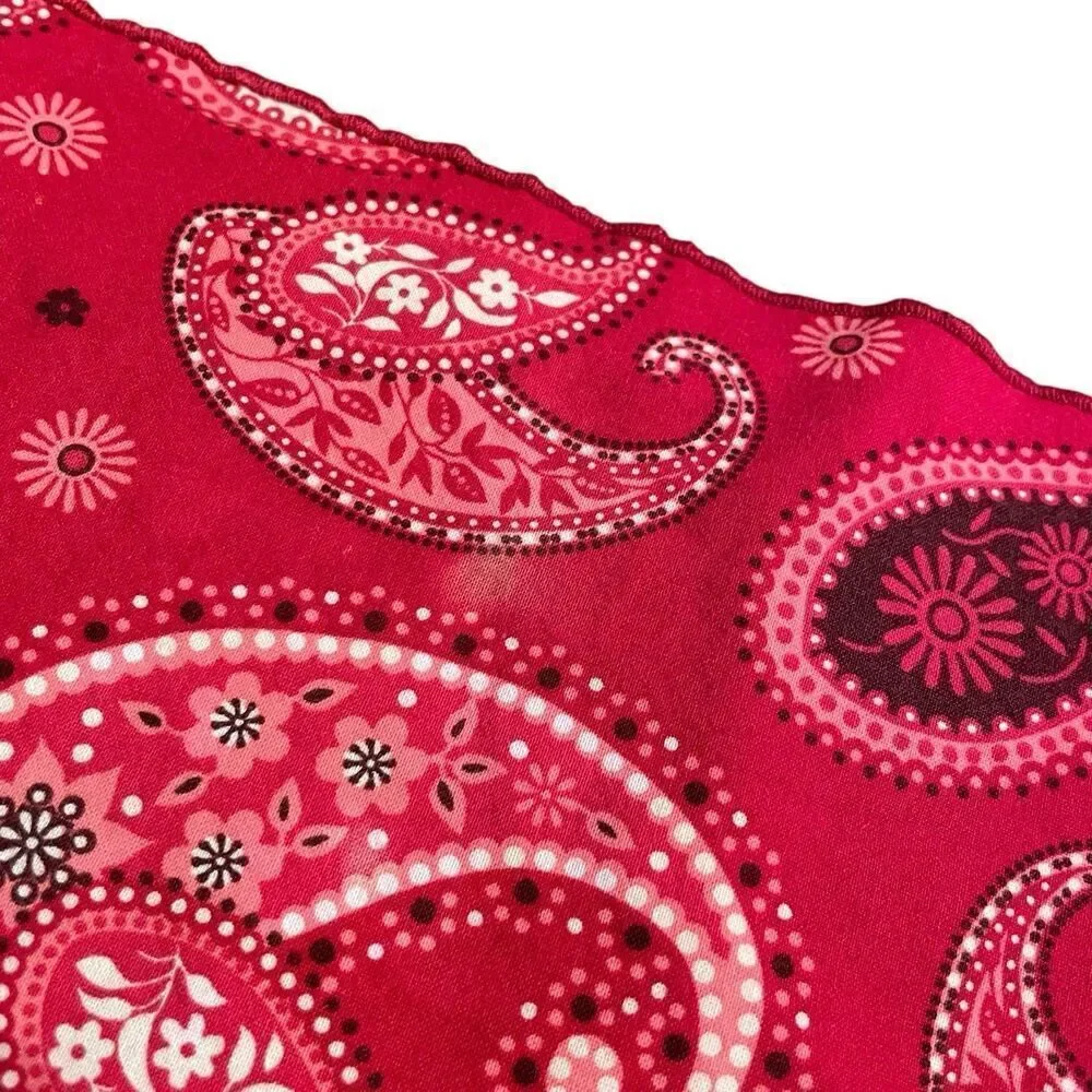 Vera Bradley Mesa Red Set 6 Quilted Placemats and 9 Napkins Paisley Print